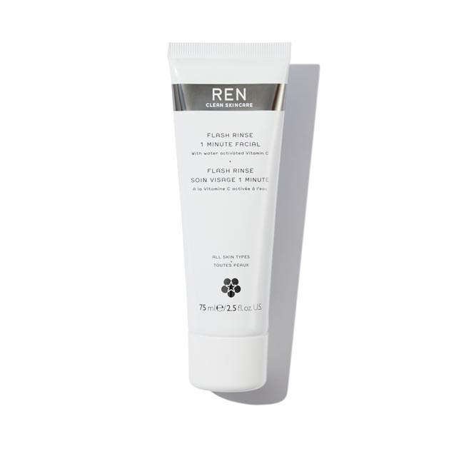 REN Clean Skincare Flash Rinse 1 Minute Facial with Water Activated Vitamin C (75ml)
