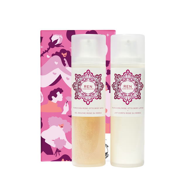REN Clean Skincare Body Bliss Rose Duo Christmas Gift Set