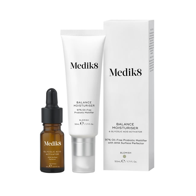 Medik8 Balance Moisturiser and Glycolic Acid Activator (50ml,10ml)