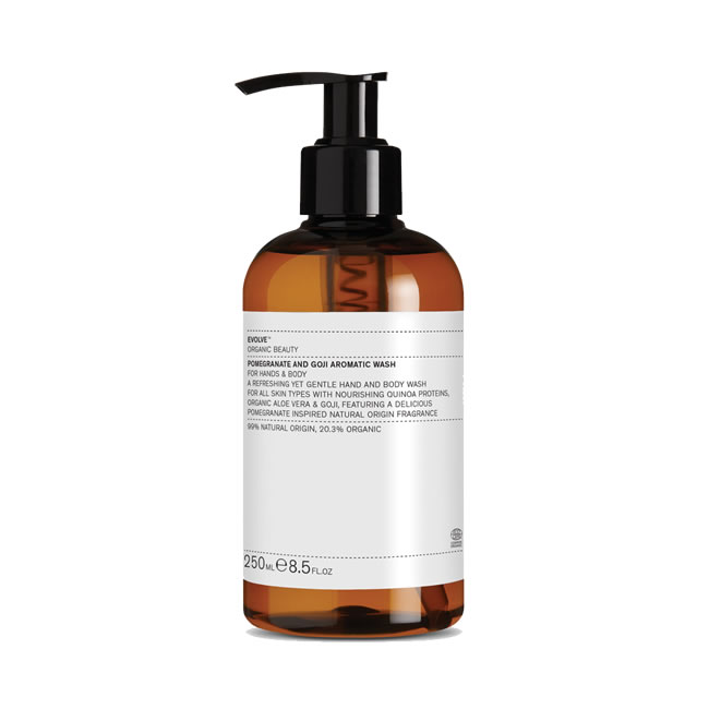 Evolve Organic Beauty Pomegranate and Goji Aromatic Wash (250ml)