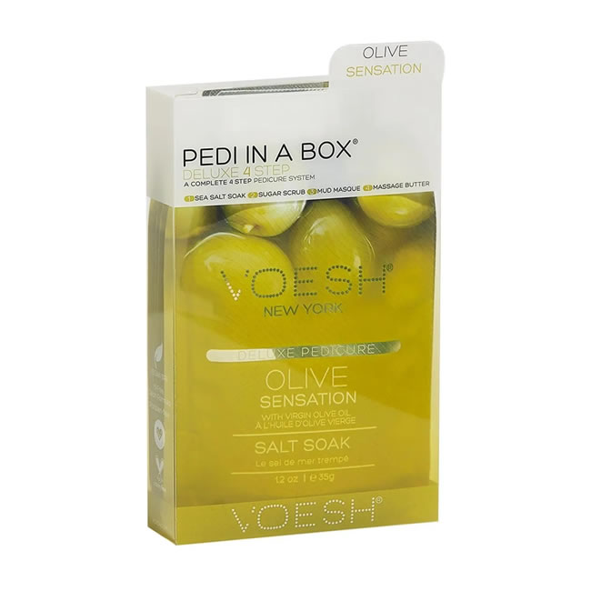 Voesh 4 Step Deluxe Pedi in a Box Olive Sensation