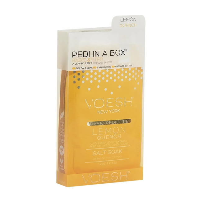 Voesh 3 Step Basic Pedi in a Box Lemon Quench