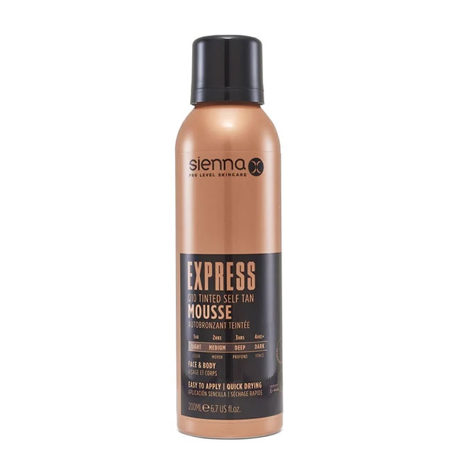 Sienna X Express Q10 Self Tan Tinted Mousse (200ml)