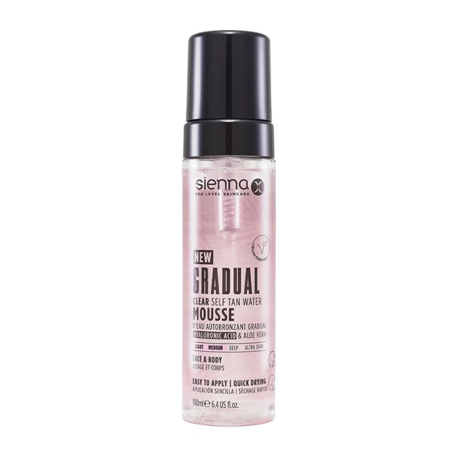 Sienna X Gradual Clear Tan Water Mousse (190ml)
