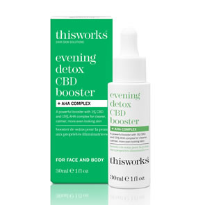 This Works Evening Detox CBD Booster + AHA Complex (30ml)