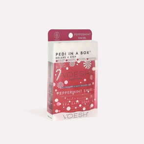 Voesh 4 Step Deluxe Pedi in a Box Peppermint Swirl