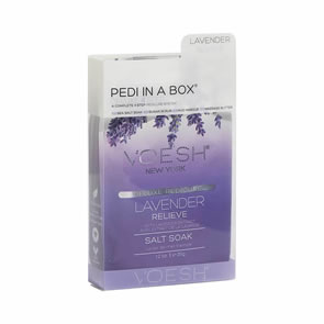 Voesh 4 Step Deluxe Pedi in a Box Lavender Relieve