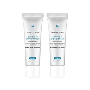 SkinCeuticals Glycolic 10 Renew Overnight (2 x 50ml) Duo